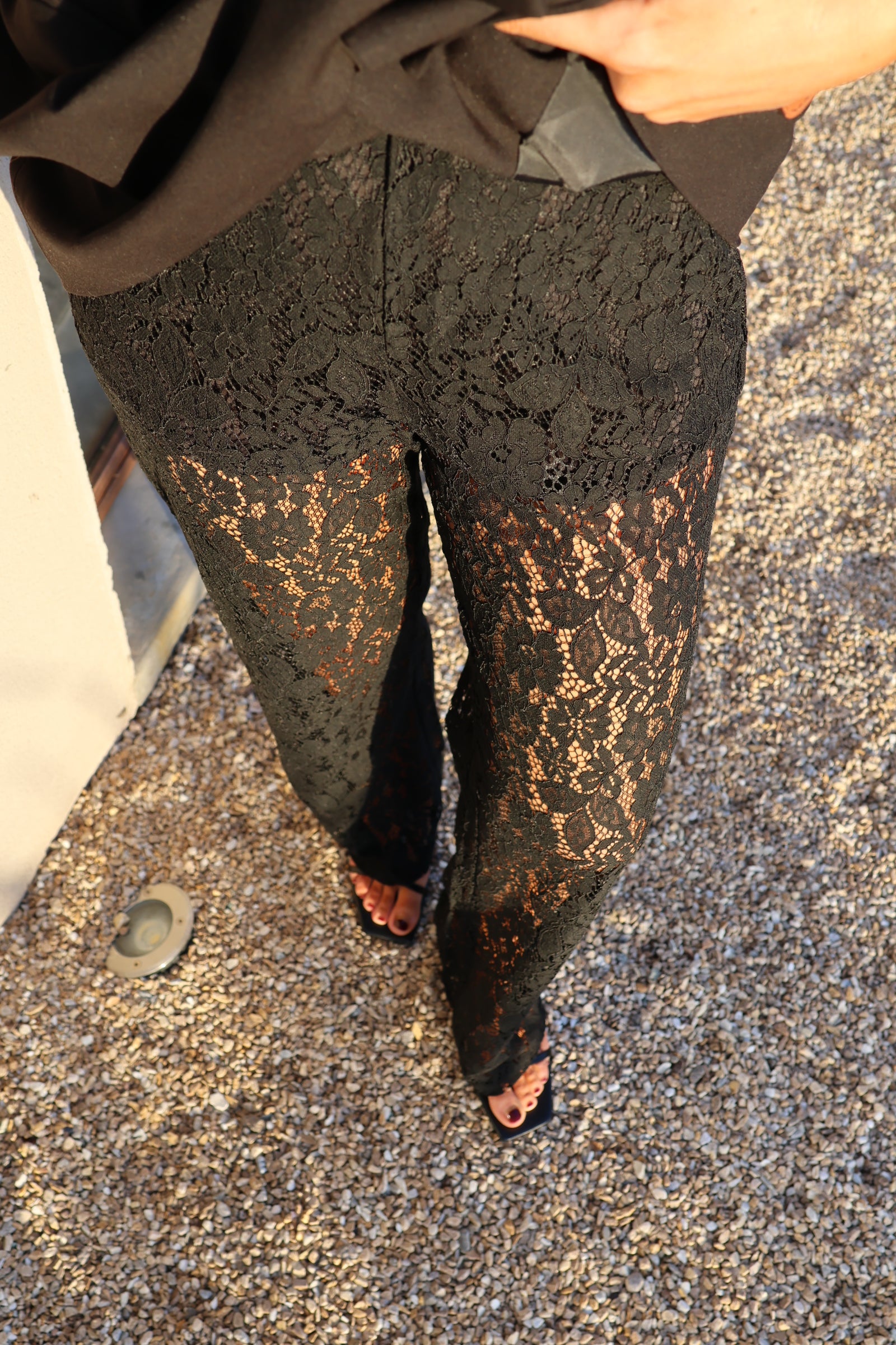 Olga lace trousers zwart