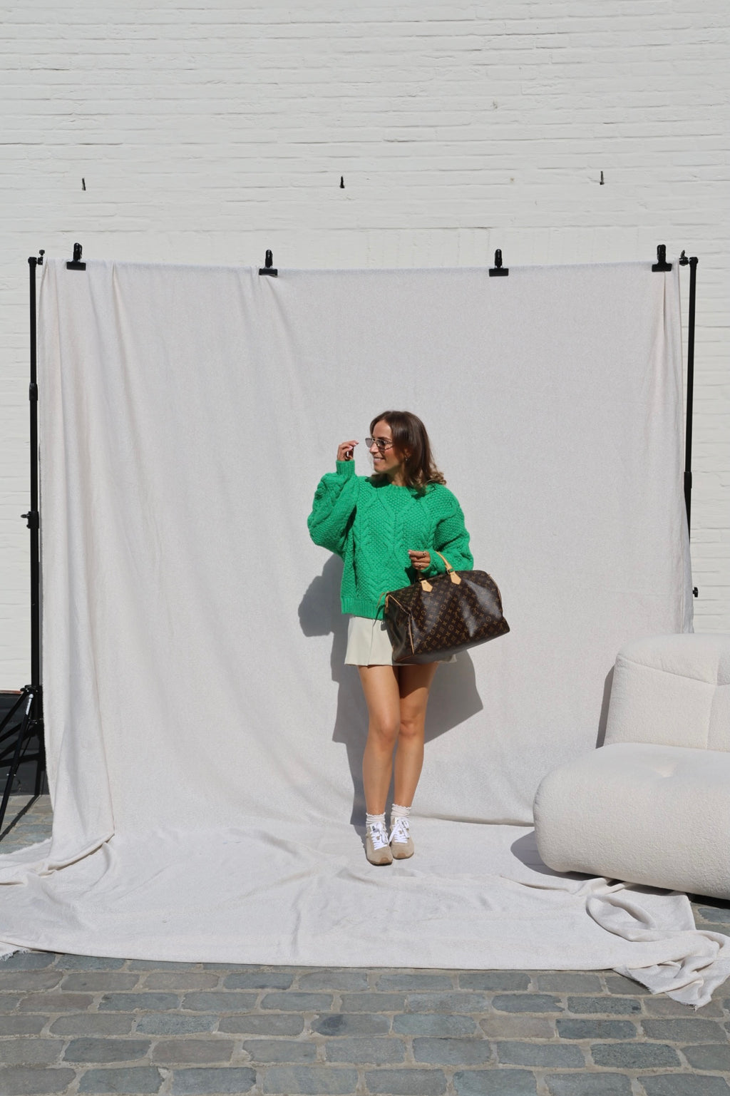 Joanne cable knit groen