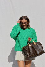 Joanne cable knit groen