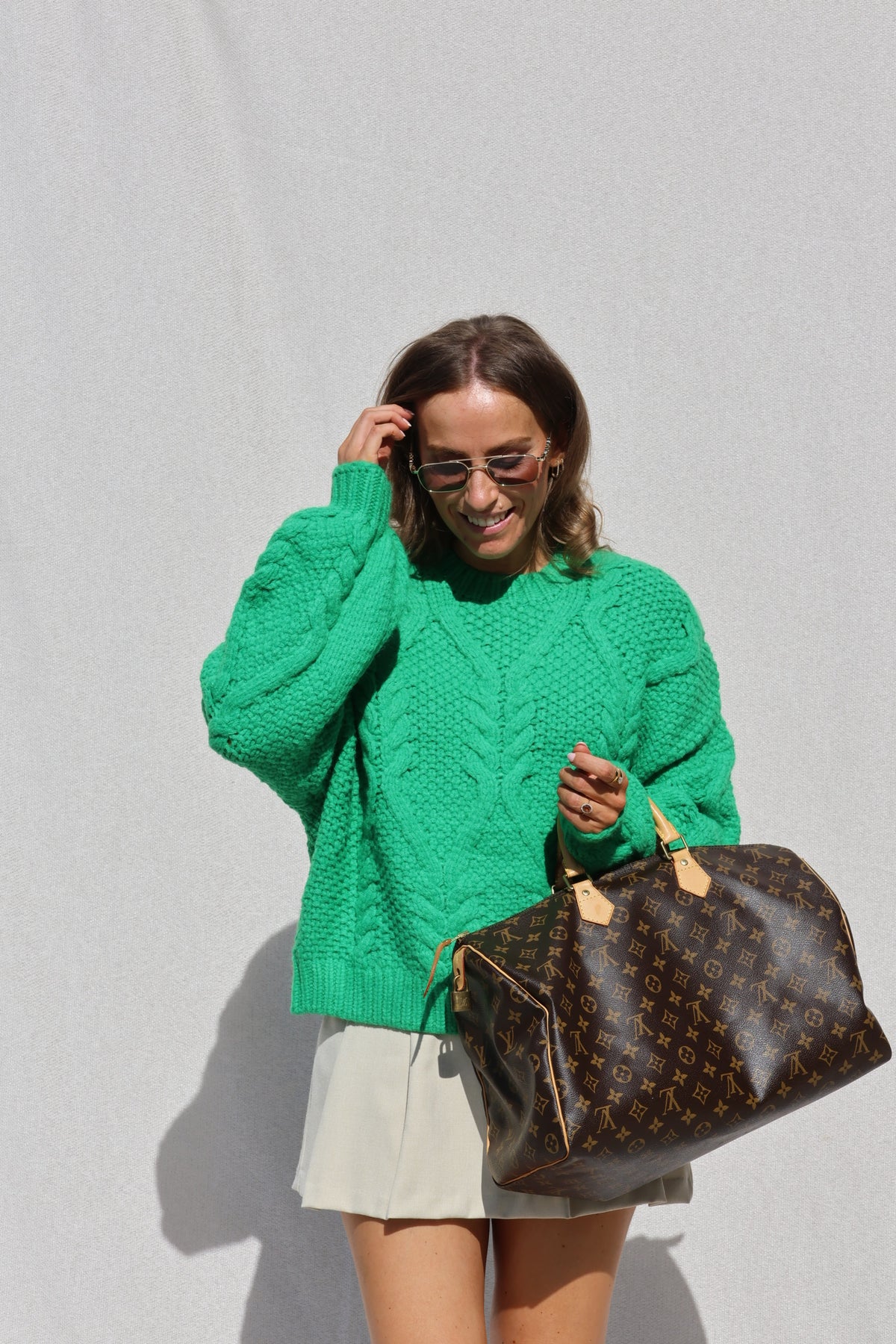 Joanne cable knit groen