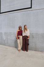 Lieke blouse met wijde mouwen beige