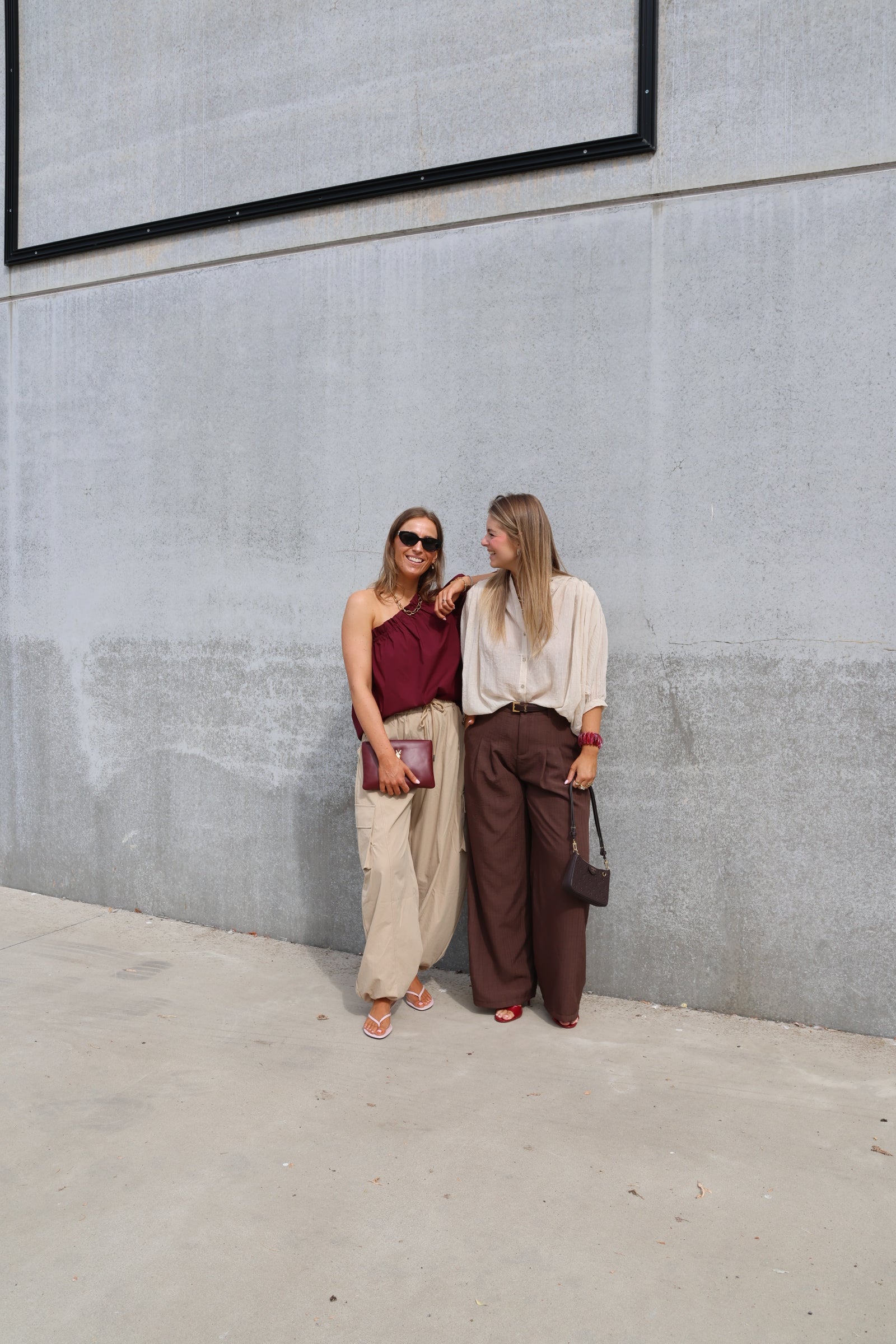 Lauren one shoulder blouse bordeaux