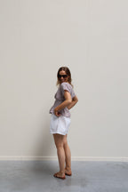 Mabel gestreepte blouse bruin