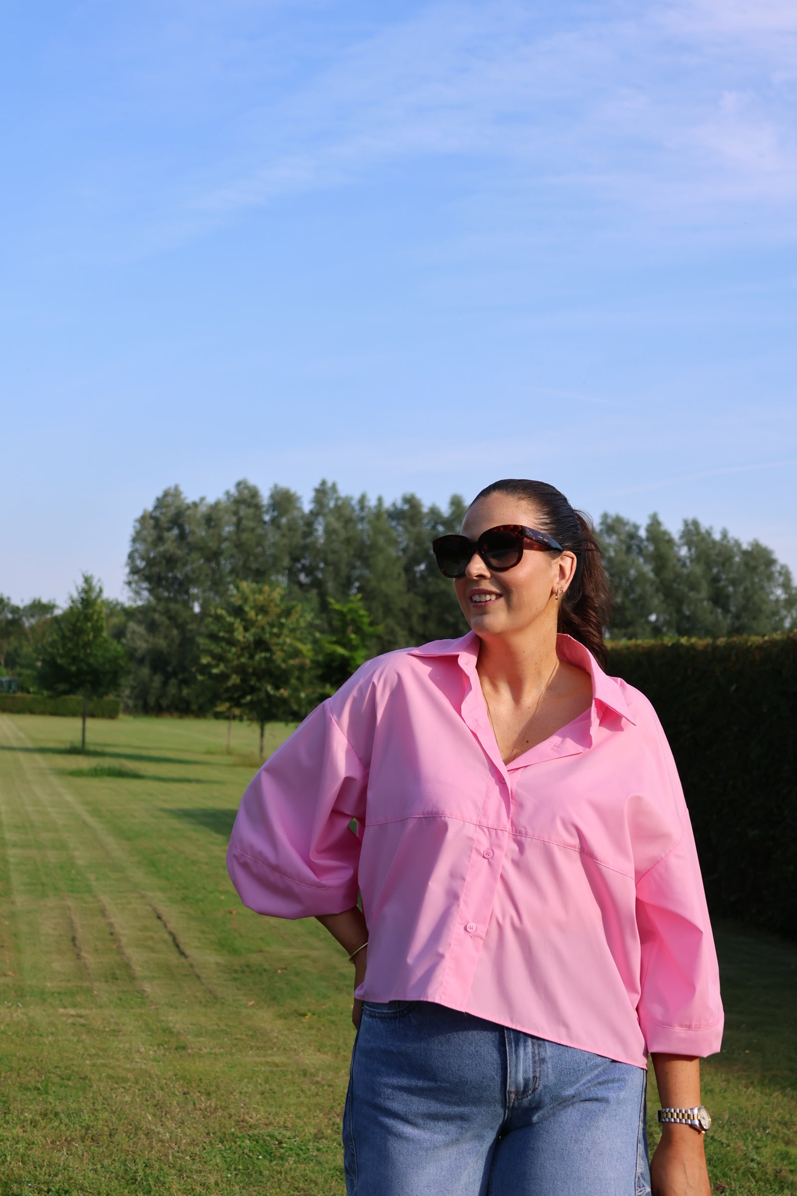 Kato balloon hemd roze