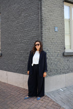 Lune pantalon met detail marine