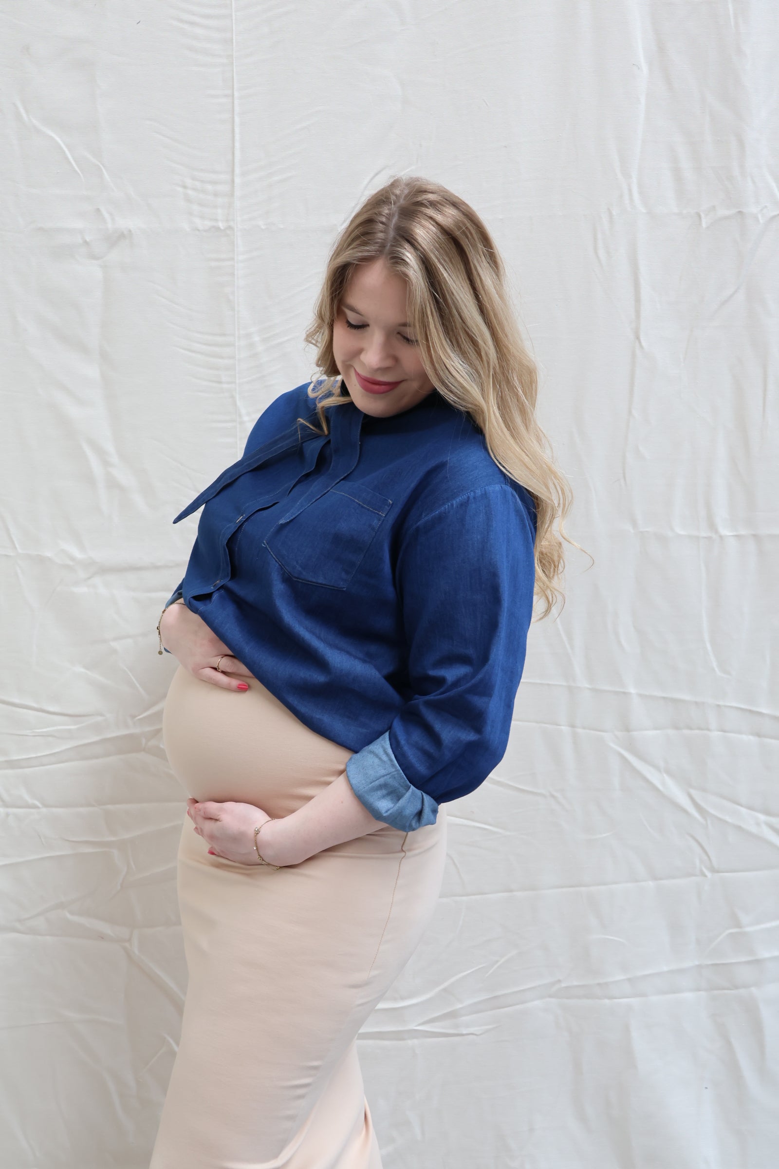 Nina split rok beige