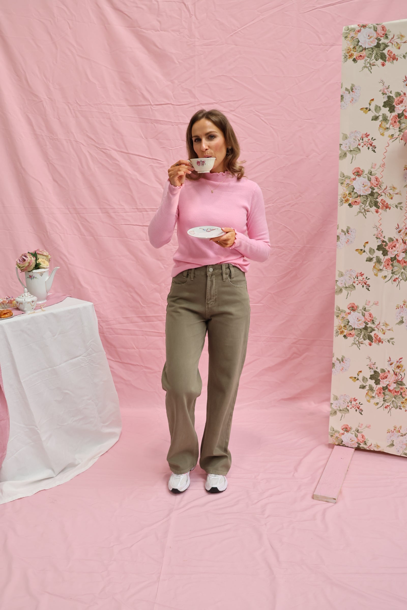 Edith straight kaki jeans