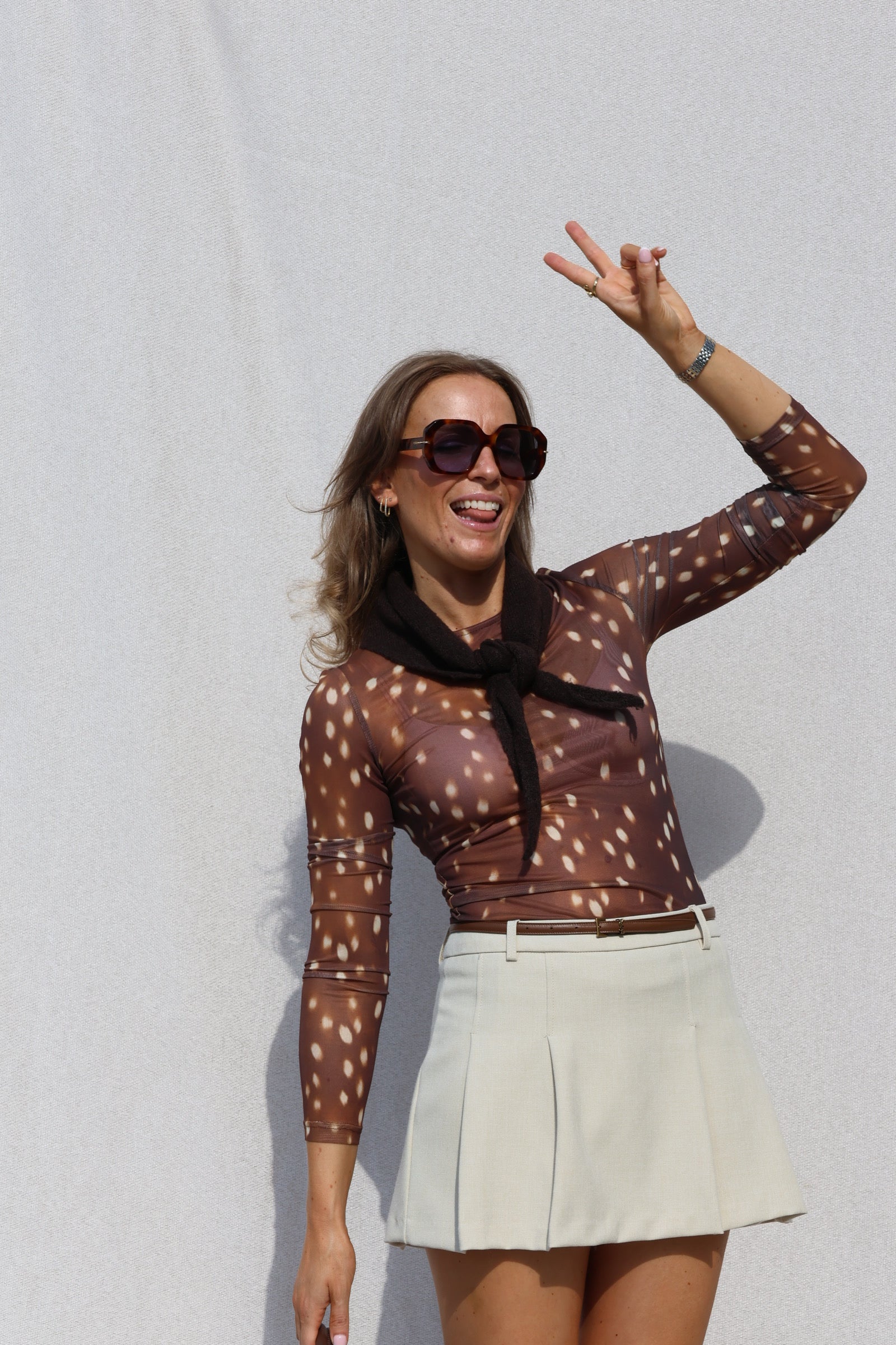 Monica mesh top bambi