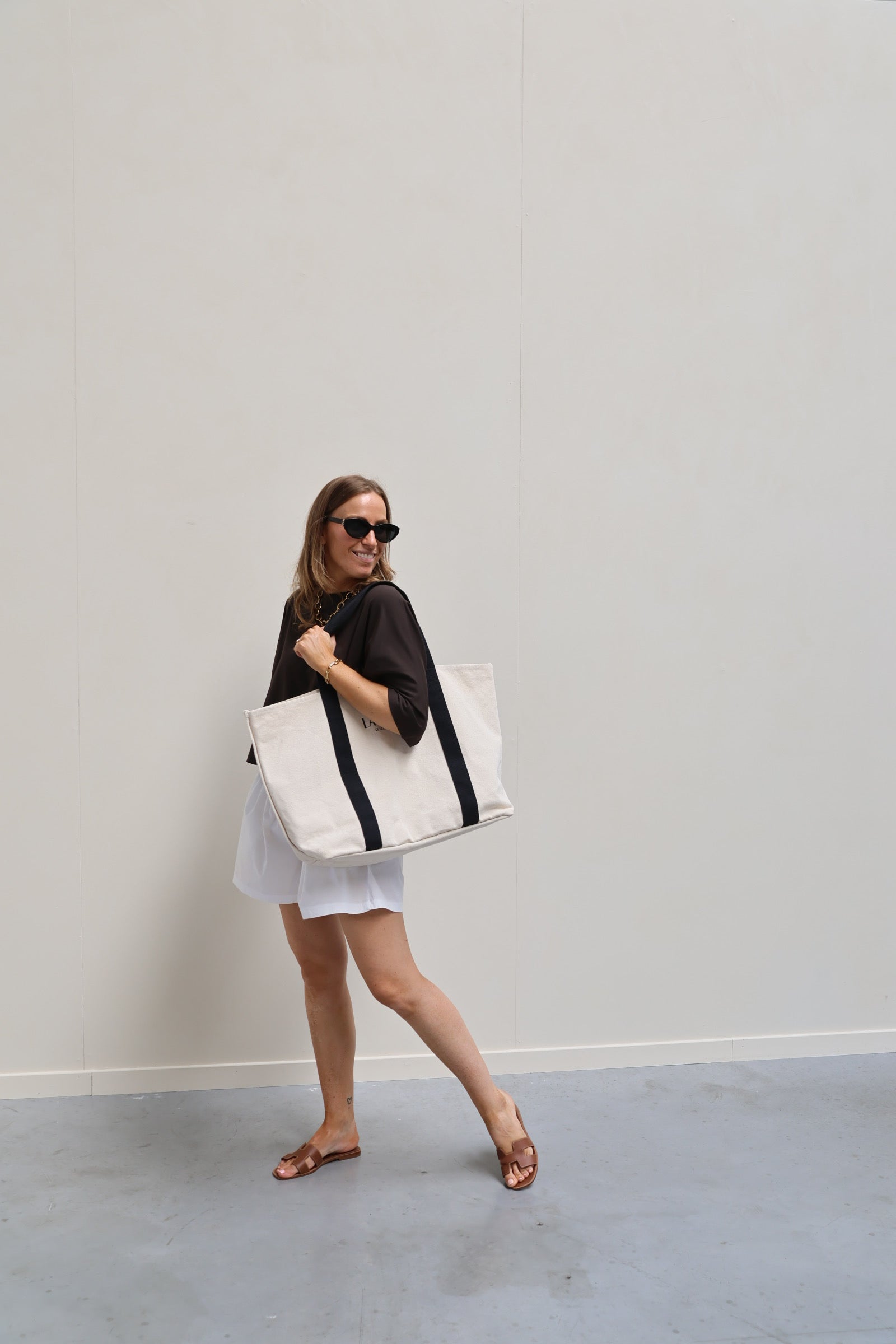 Emma cropped T-shirt bruin