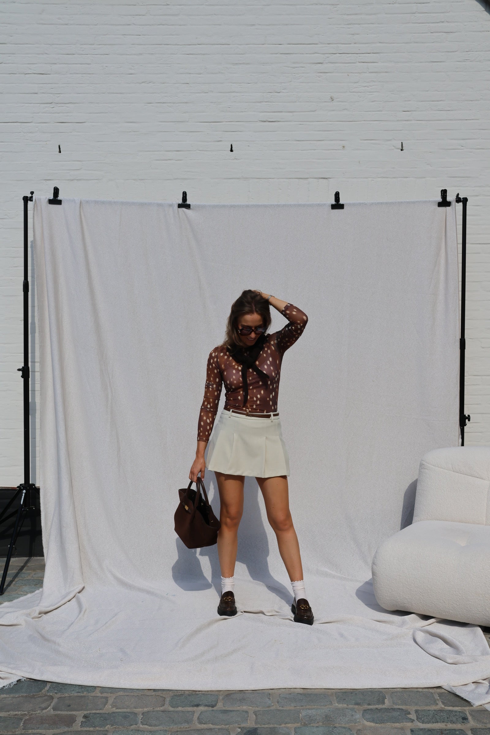 Monica mesh top bambi