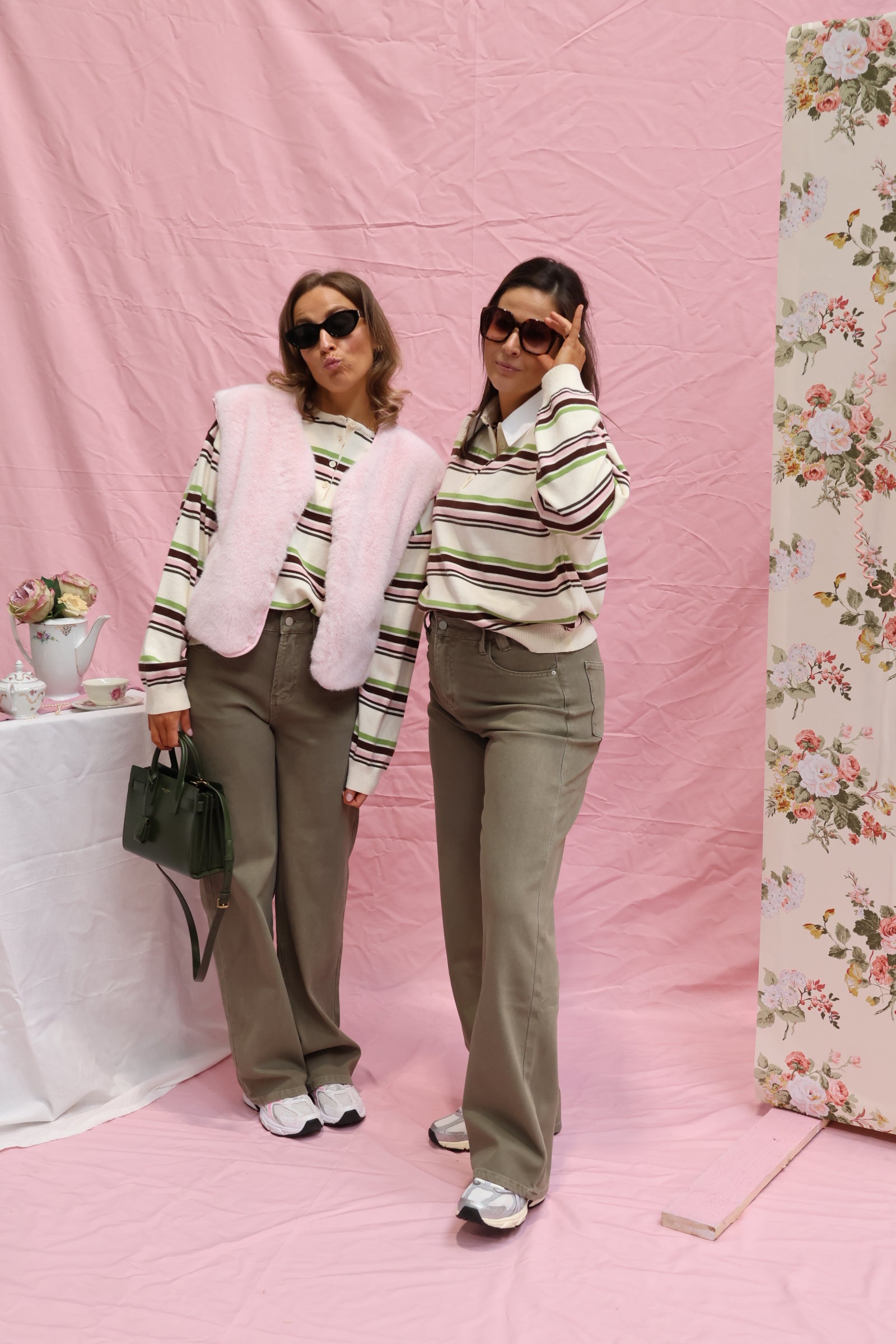 Faux fur vestje poederroze