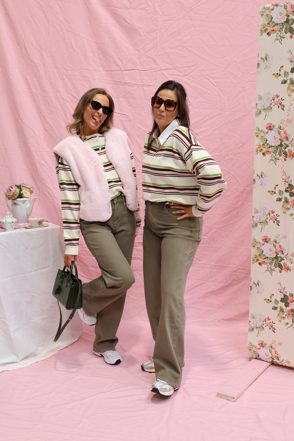 Penelope polo roze/groen