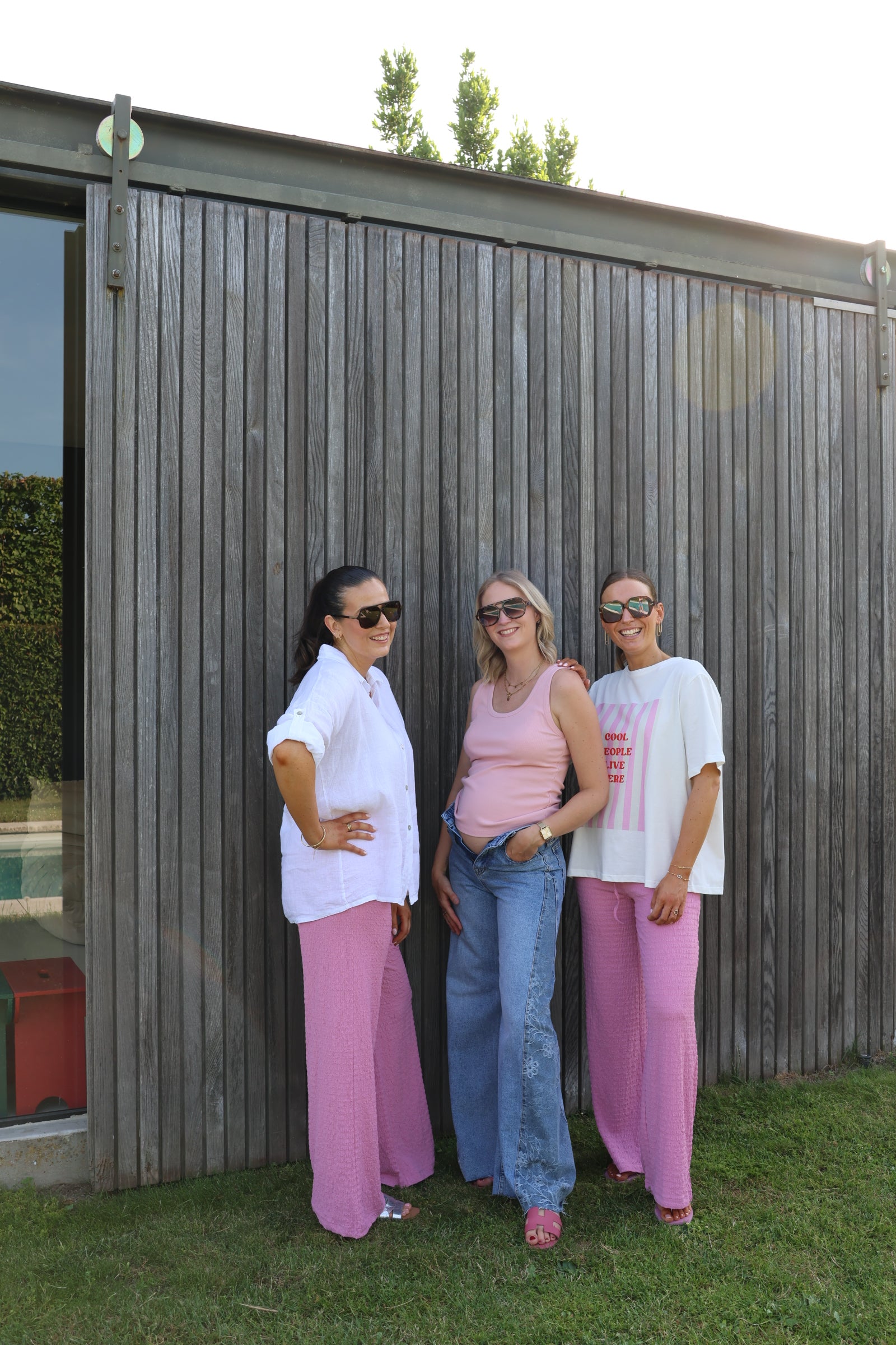 Fien pantalon met structuur roze