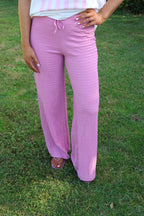 Fien pantalon met structuur roze
