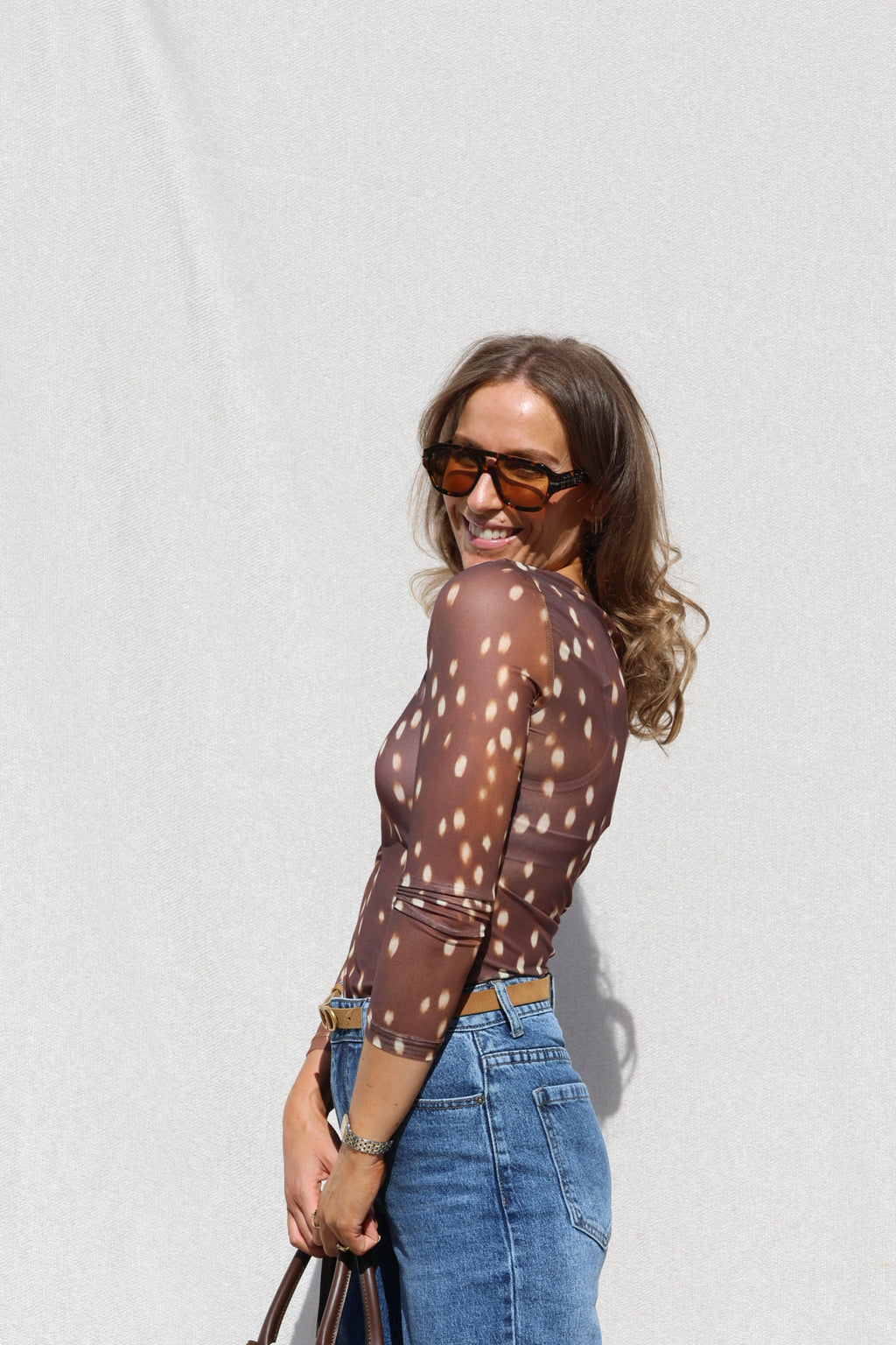 Monica mesh top bambi