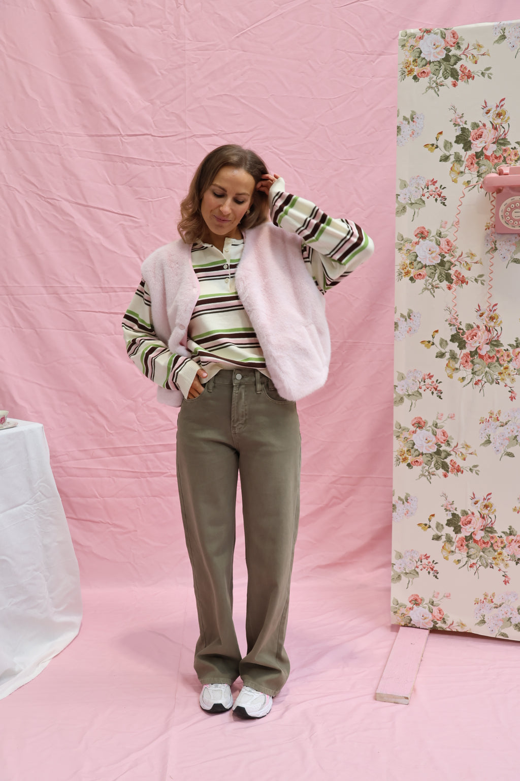 Penelope polo roze/groen