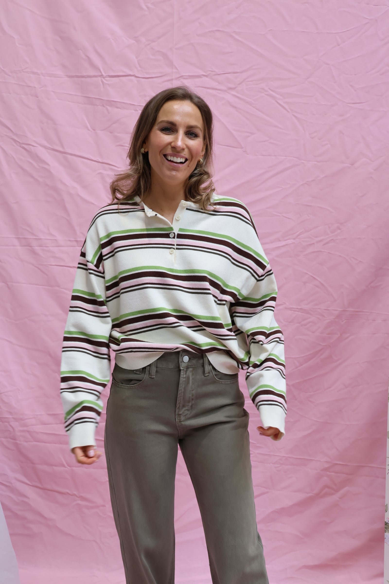 Penelope polo roze/groen