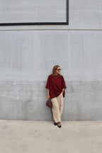 Gulia oversized T-shirt bordeaux