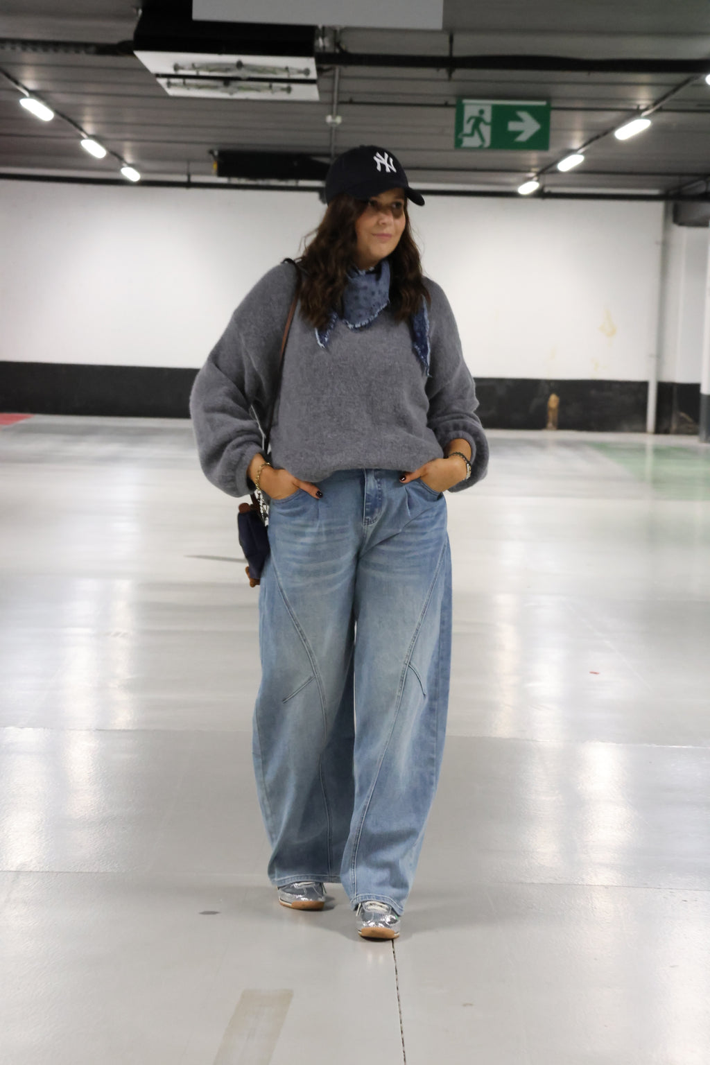 Farah balloon jeans light denim