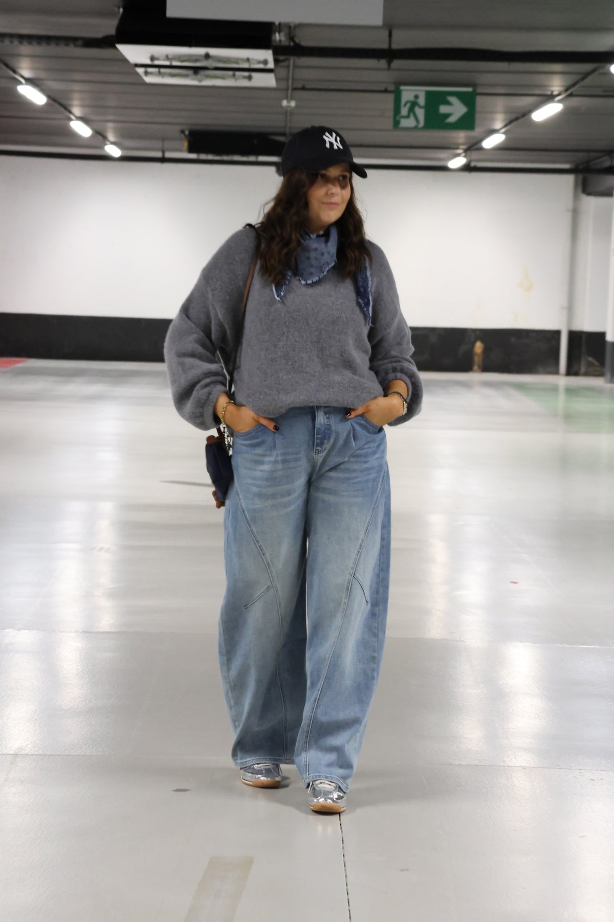 Farah balloon jeans light denim