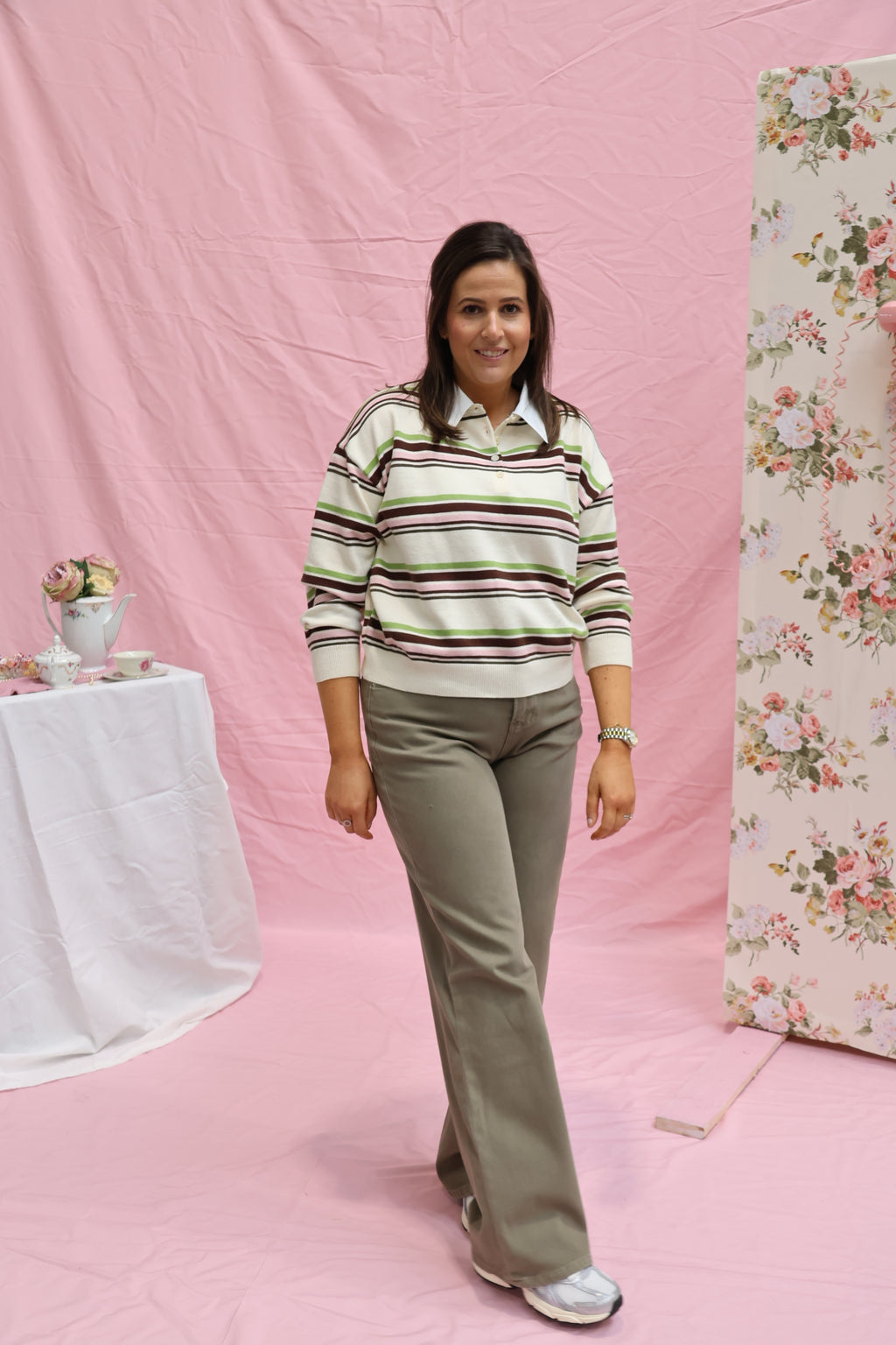 Edith straight kaki jeans