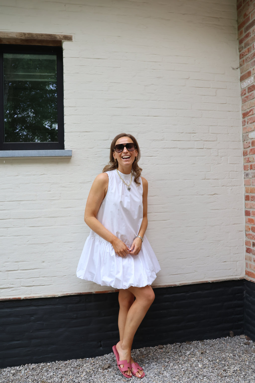 Estelle halterjurk wit