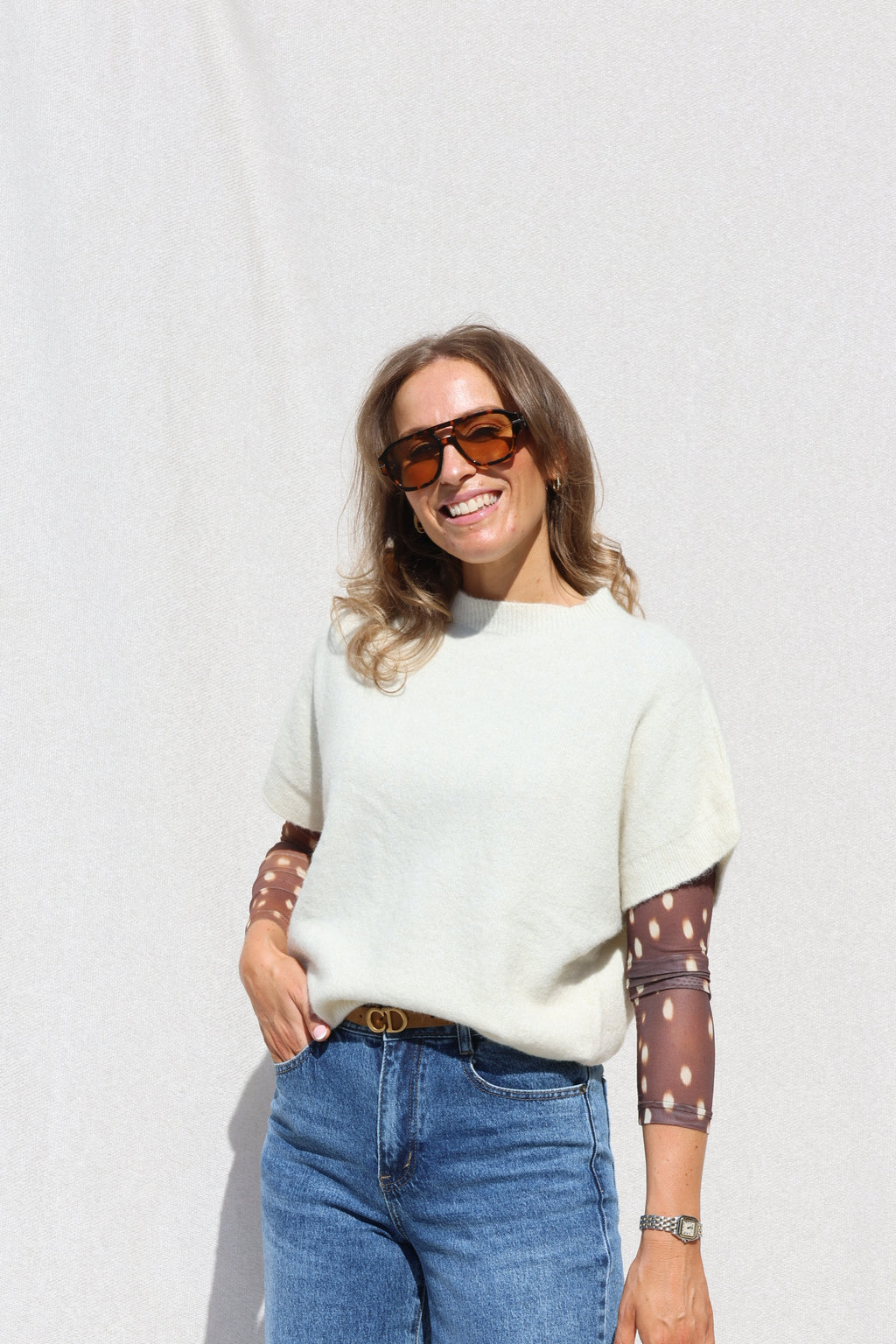 Monica mesh top bambi