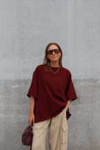 Gulia oversized T-shirt bordeaux