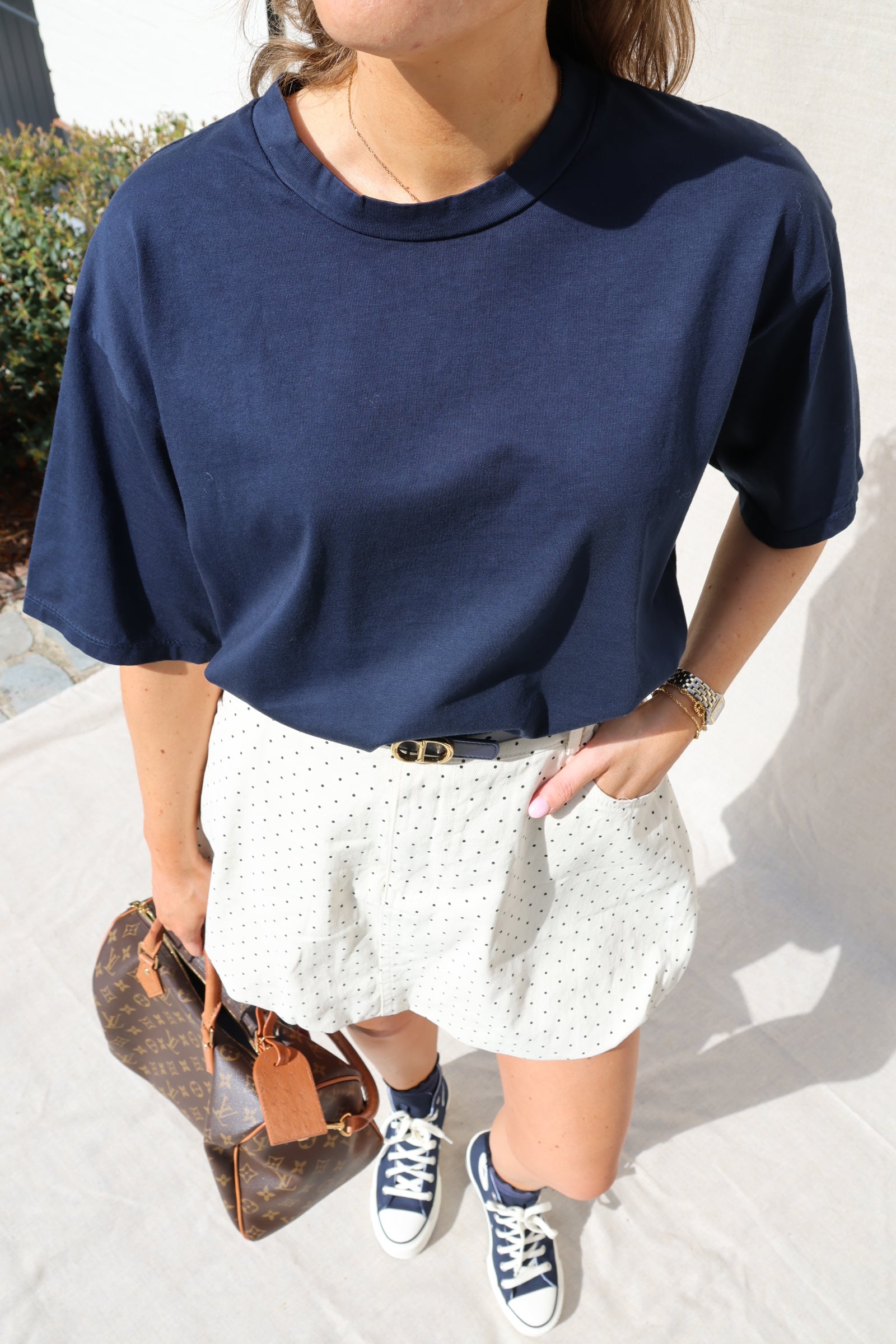 Boxy T-shirt marine