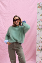Antonia mohair knit soft green