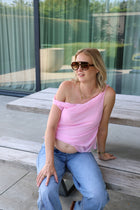 Sara top met detailmouw