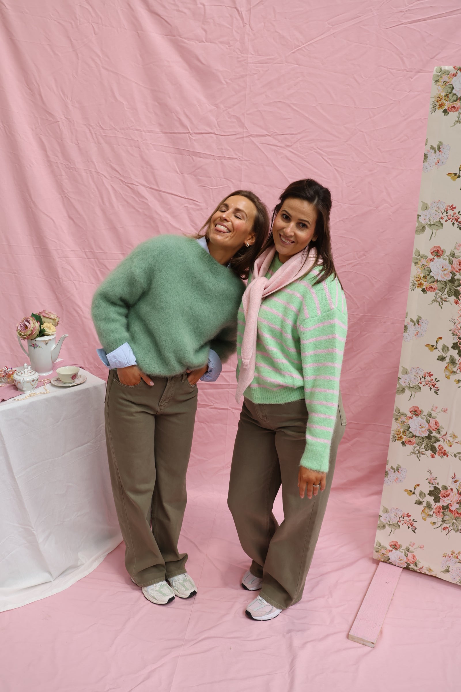 Antonia mohair knit soft green