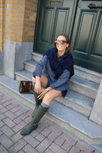 Roxanne geruit hemd marine