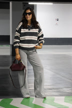 Nele wide leg jeans lichtgrijs - extra long