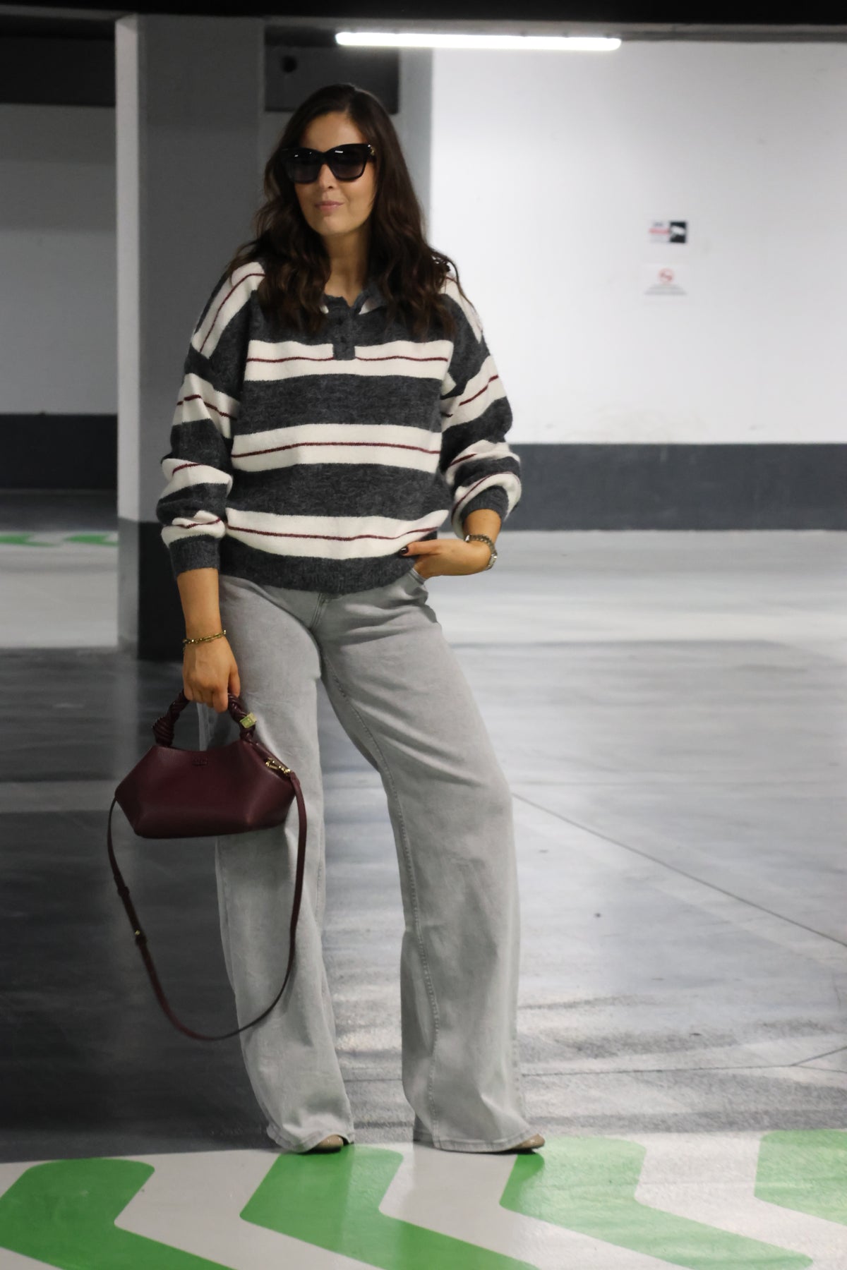 Nele wide leg jeans lichtgrijs - extra long