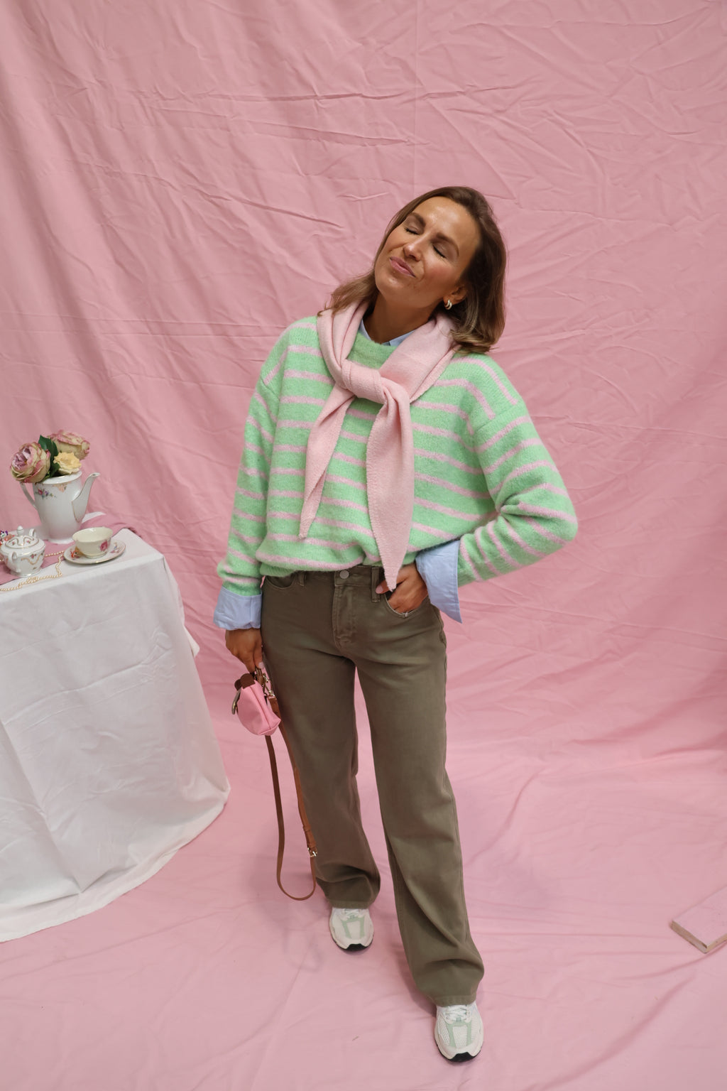 Edith straight kaki jeans