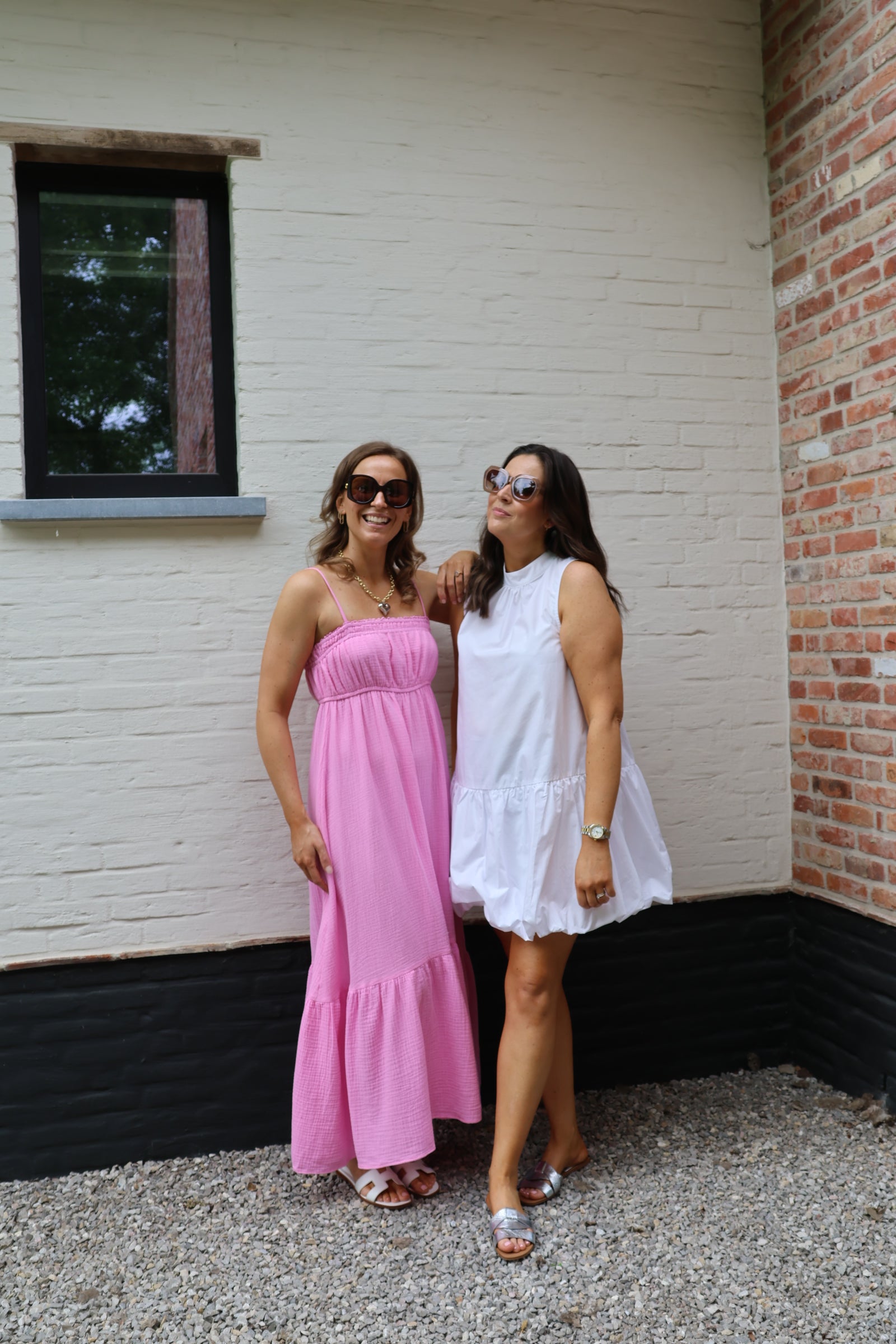Anaïs lange jurk roze