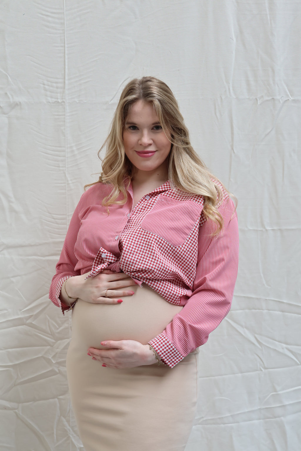 Nina split rok beige