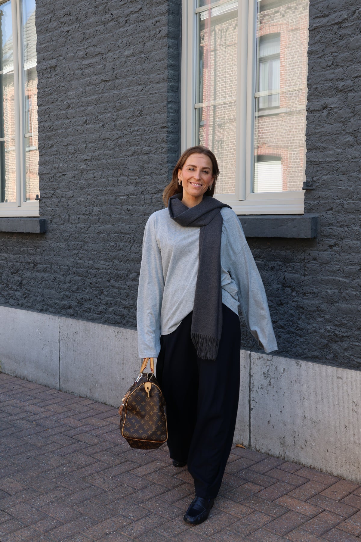 Annabel oversized longsleeve grijs