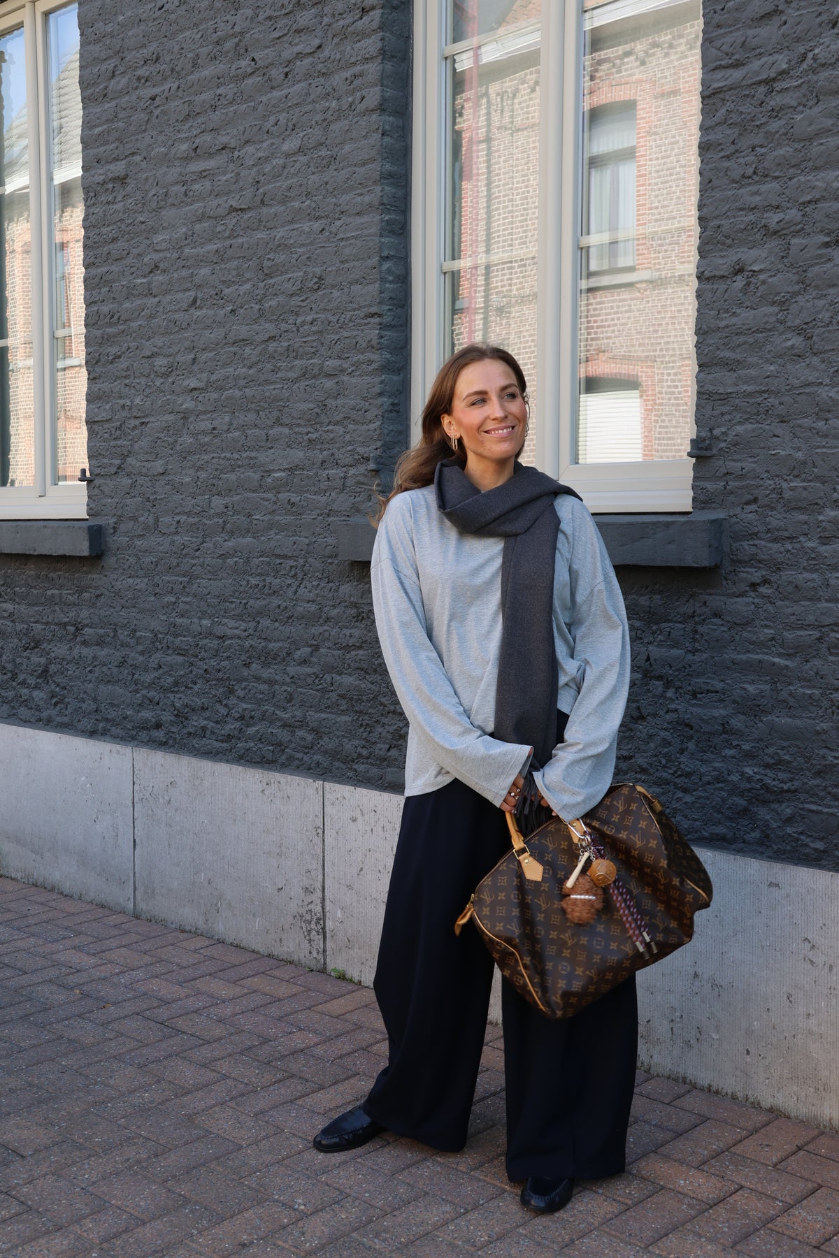 Annabel oversized longsleeve grijs