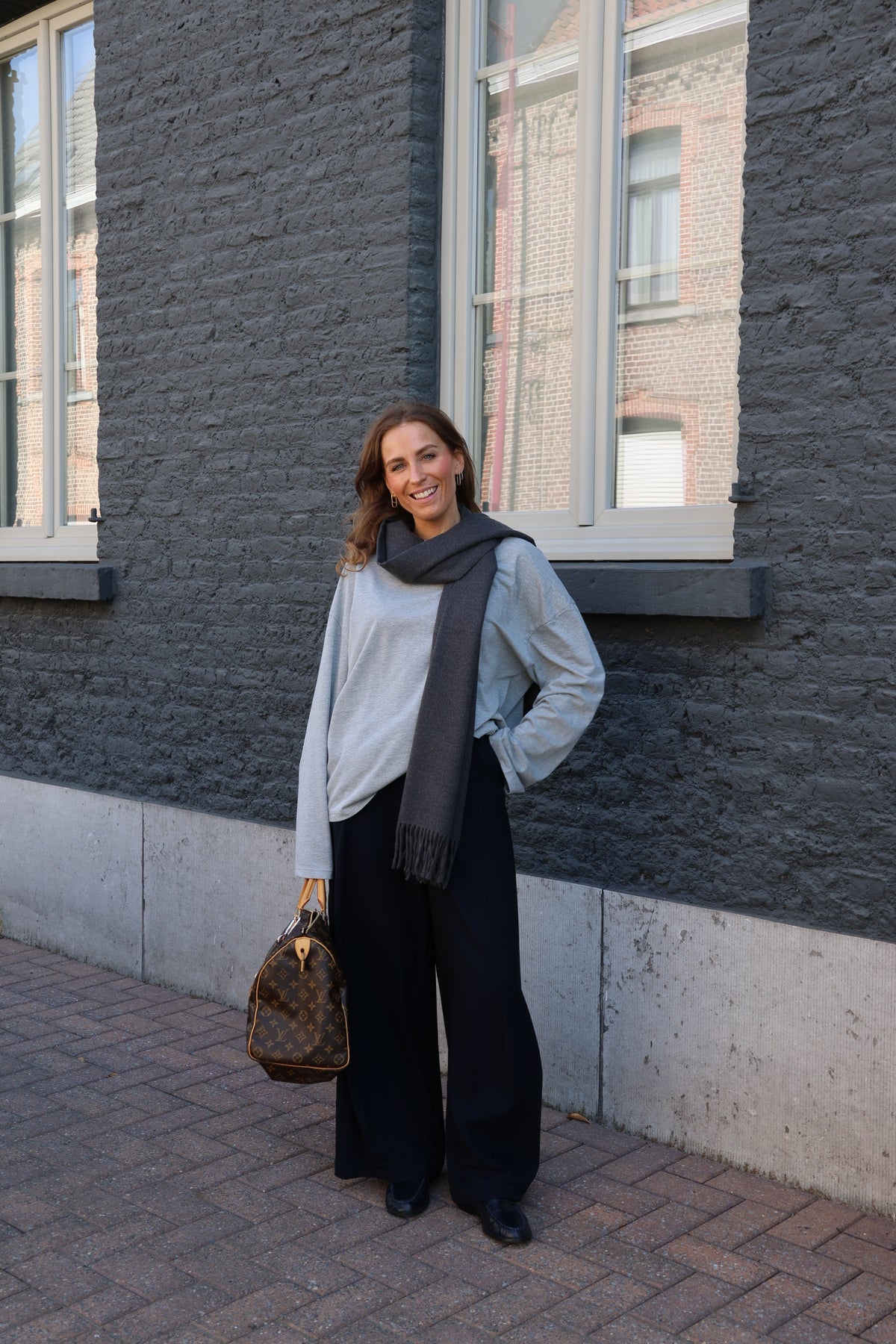 Annabel oversized longsleeve grijs