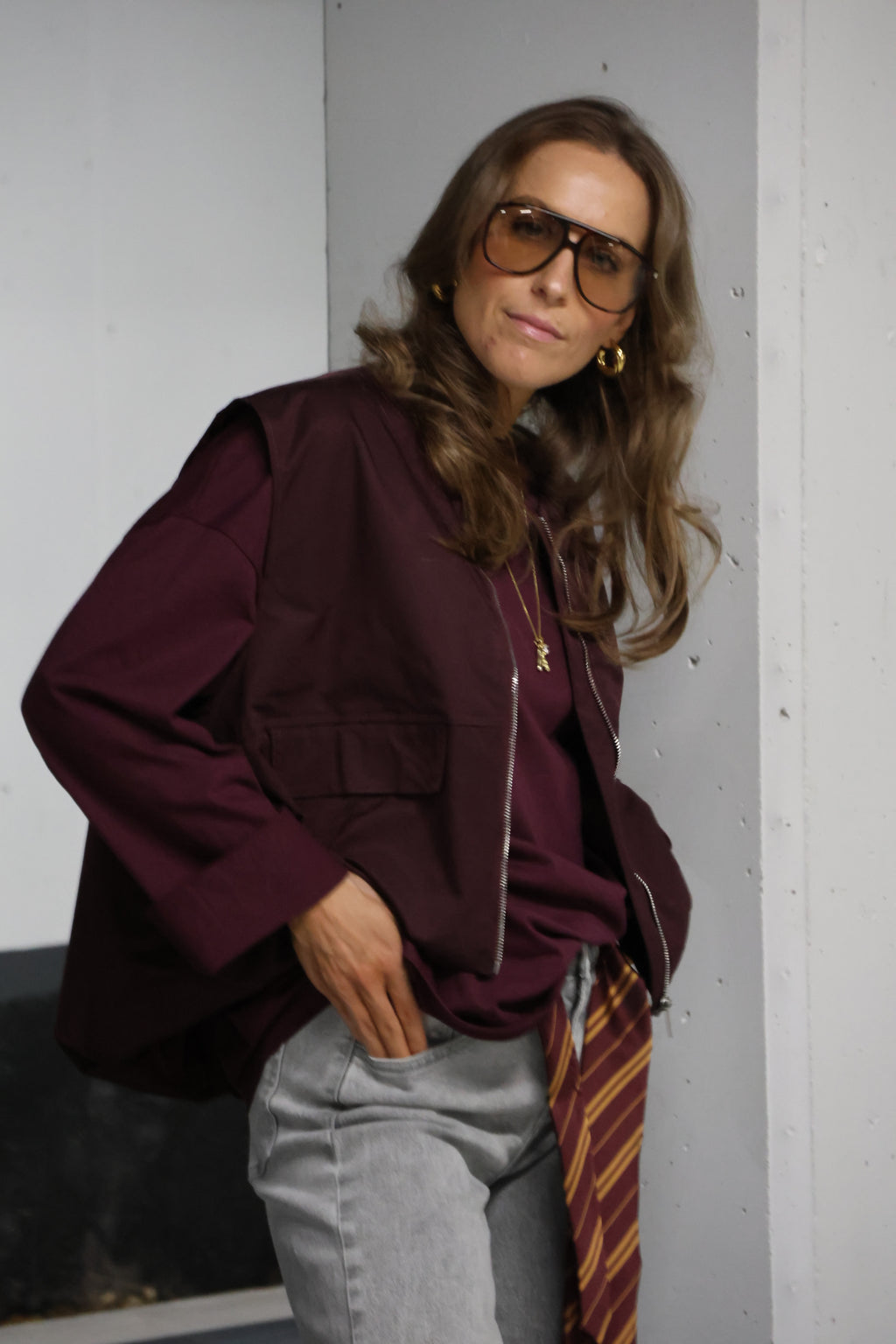 Annabel oversized longsleeve acaï