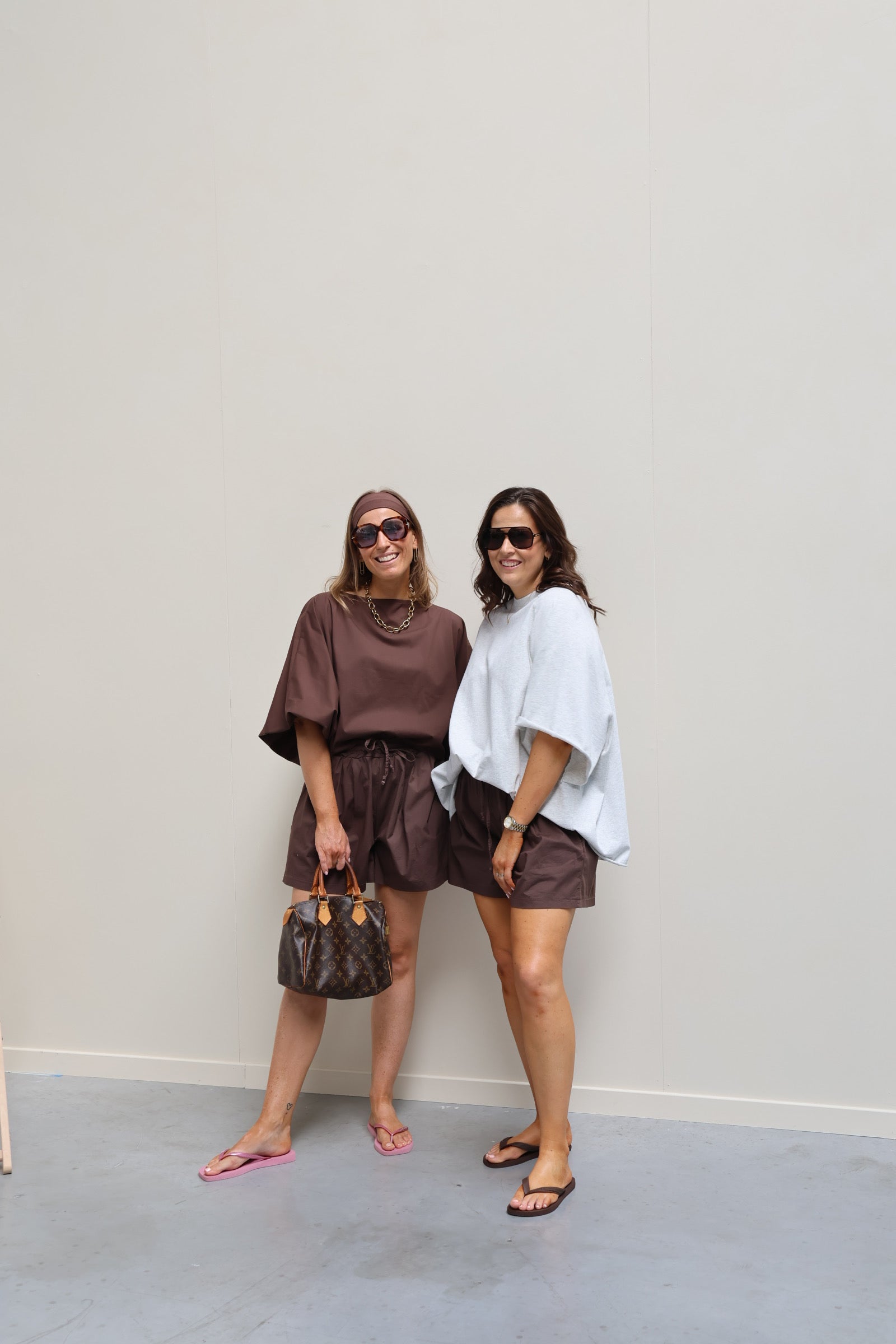 Vive blouse met wijde mouwen bruin