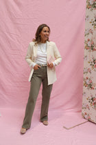 Eloise lace blazer cream