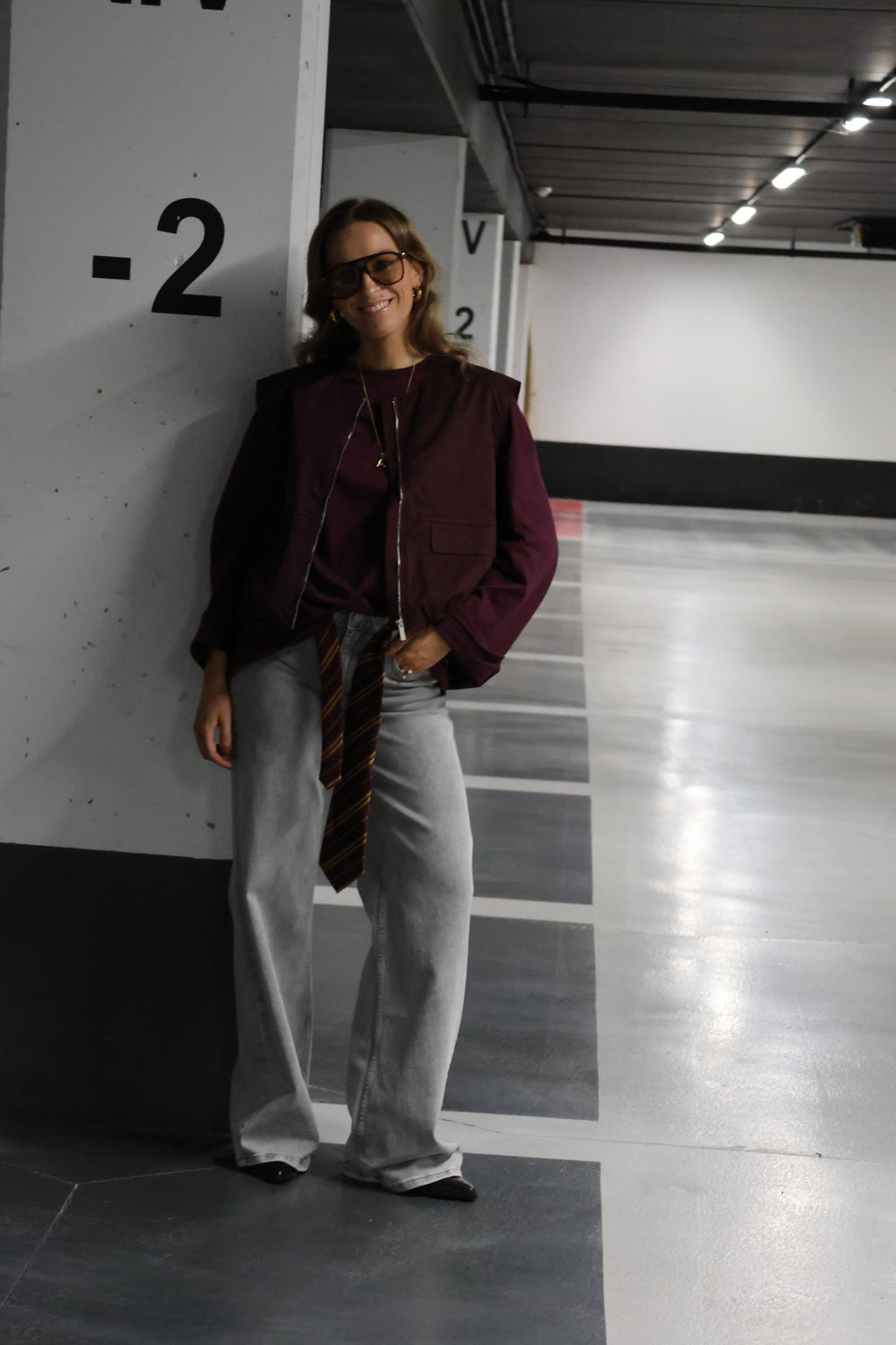 Nele wide leg jeans lichtgrijs - extra long