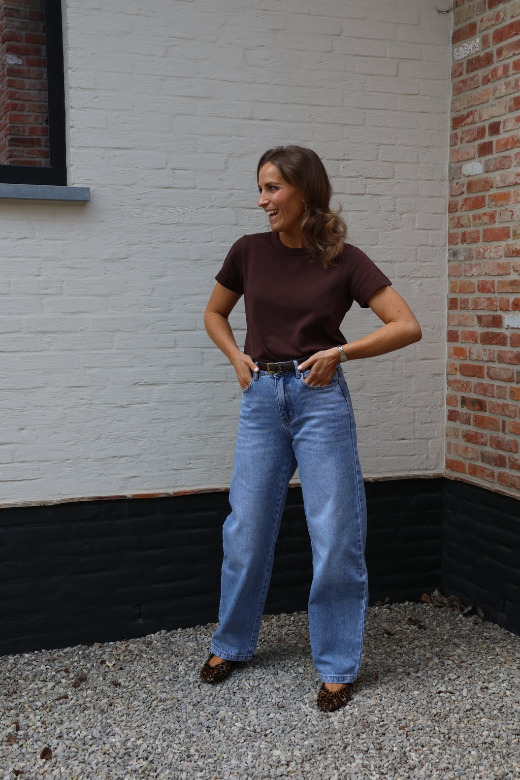 Marie musthave T-shirt bruin