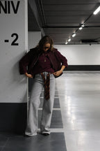 Nele wide leg jeans lichtgrijs - extra long