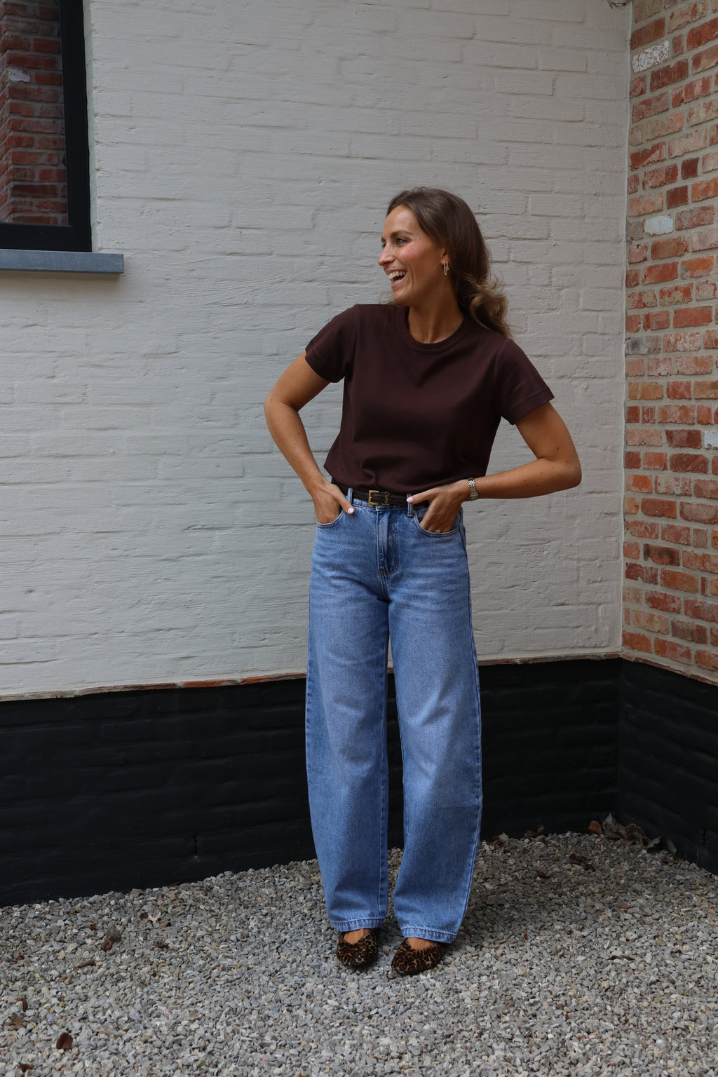 Marie musthave T-shirt bruin