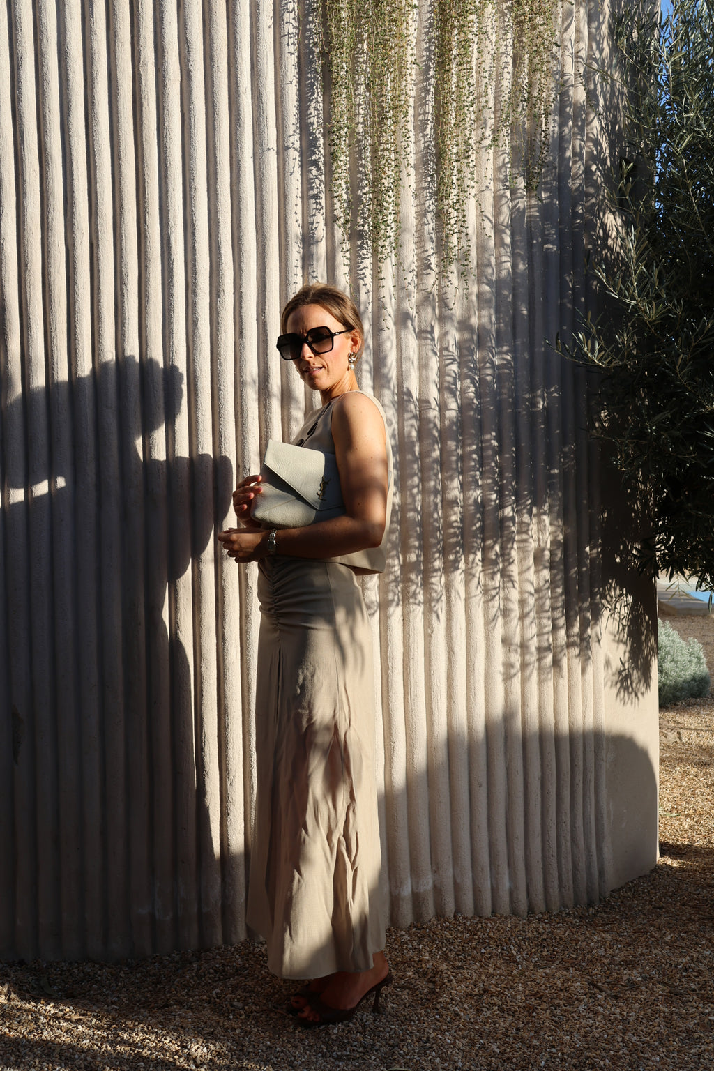 Aurelie linnen rok beige