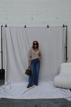 Alix trui met rits beige